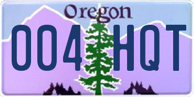 OR license plate 004HQT