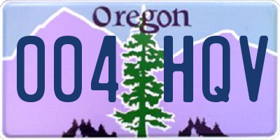 OR license plate 004HQV