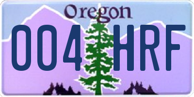 OR license plate 004HRF
