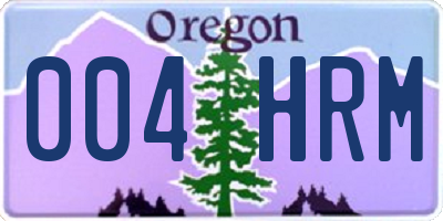 OR license plate 004HRM