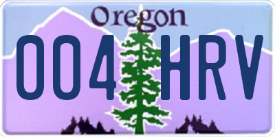 OR license plate 004HRV