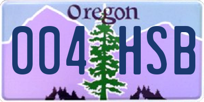 OR license plate 004HSB