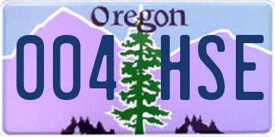 OR license plate 004HSE