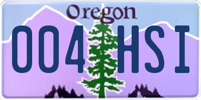 OR license plate 004HSI