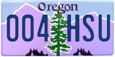 OR license plate 004HSU