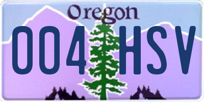 OR license plate 004HSV