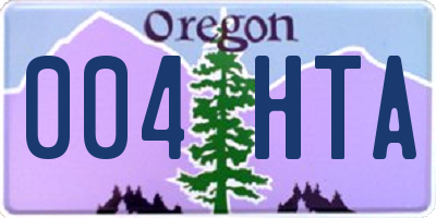 OR license plate 004HTA