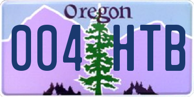 OR license plate 004HTB
