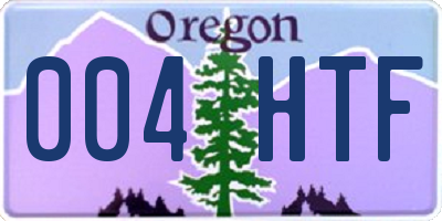 OR license plate 004HTF