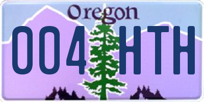 OR license plate 004HTH