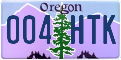 OR license plate 004HTK