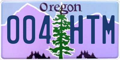 OR license plate 004HTM