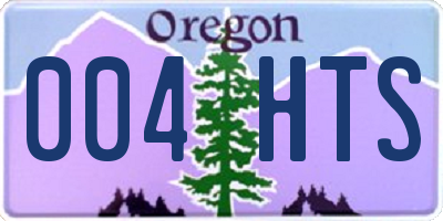 OR license plate 004HTS
