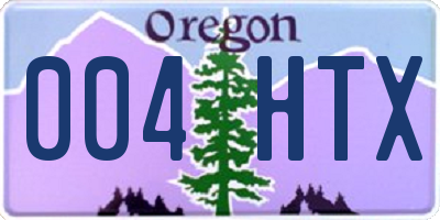 OR license plate 004HTX