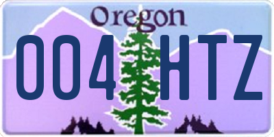 OR license plate 004HTZ