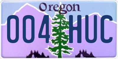 OR license plate 004HUC