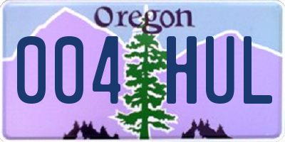 OR license plate 004HUL