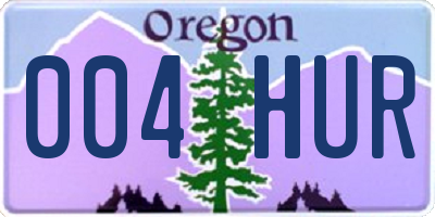 OR license plate 004HUR