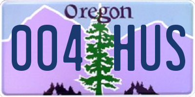 OR license plate 004HUS