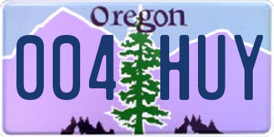 OR license plate 004HUY
