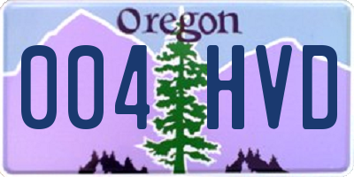 OR license plate 004HVD