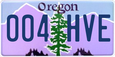 OR license plate 004HVE
