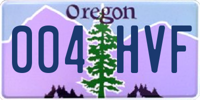 OR license plate 004HVF