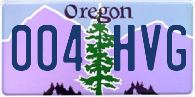OR license plate 004HVG