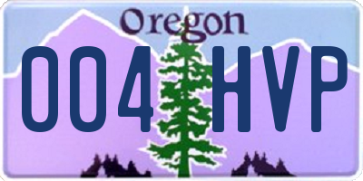 OR license plate 004HVP