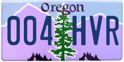 OR license plate 004HVR