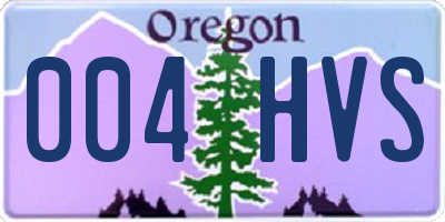 OR license plate 004HVS