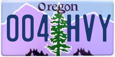 OR license plate 004HVY