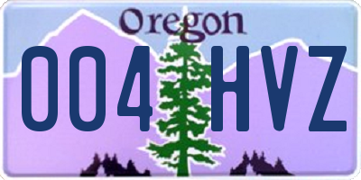 OR license plate 004HVZ