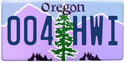 OR license plate 004HWI