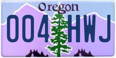 OR license plate 004HWJ