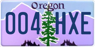 OR license plate 004HXE