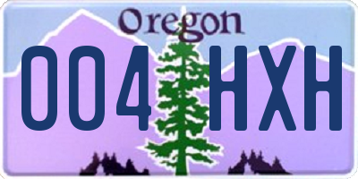 OR license plate 004HXH