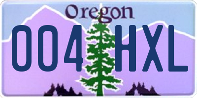 OR license plate 004HXL