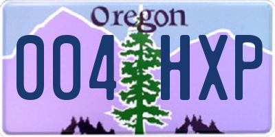 OR license plate 004HXP