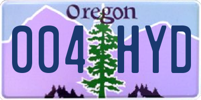 OR license plate 004HYD