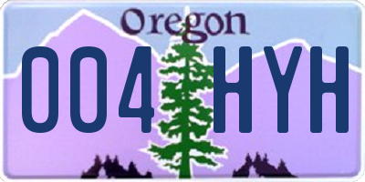 OR license plate 004HYH