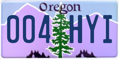 OR license plate 004HYI