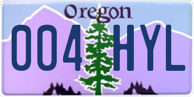 OR license plate 004HYL