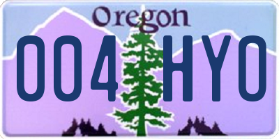 OR license plate 004HYO