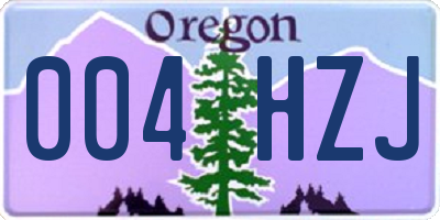 OR license plate 004HZJ