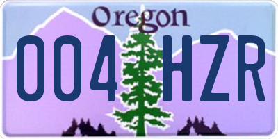 OR license plate 004HZR