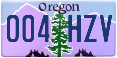 OR license plate 004HZV