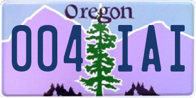 OR license plate 004IAI