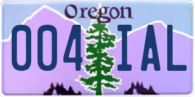 OR license plate 004IAL