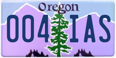 OR license plate 004IAS